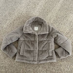 Abercrombie & Fitch Grey mini puffer jacket